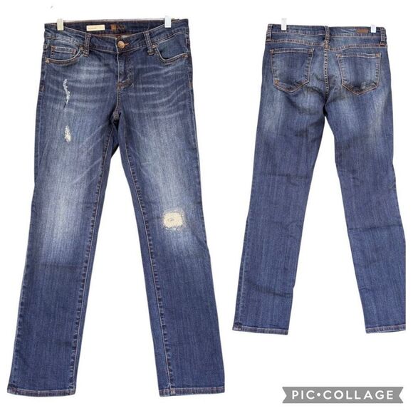 Kut From The Kloth Boyfriend Jeans Women’s Size 4 Distress Medium Wash High Rise - Picture 1 of 9